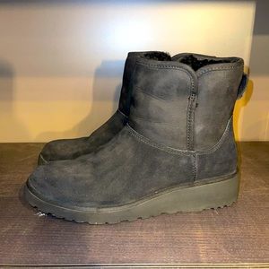 UGG Black Suede Ankle Boots